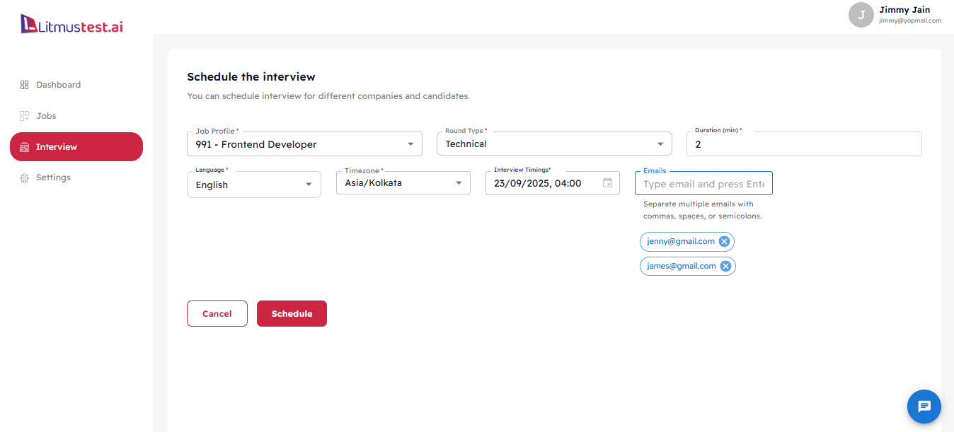 How to Schedule Interviews in Litmustest.ai Blog Description Image